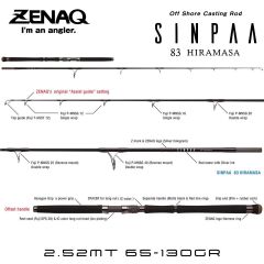 Zenaq Sinpaa 83 Hiramasa 252cm 65-130gr Offshore Casting Popping Kamış