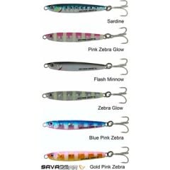 Sg 3D Slim Minnov Jig 5g 4.6cm Zebra Glow